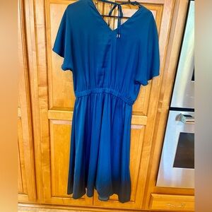 Ann Taylor Deep Blue Midi Dress